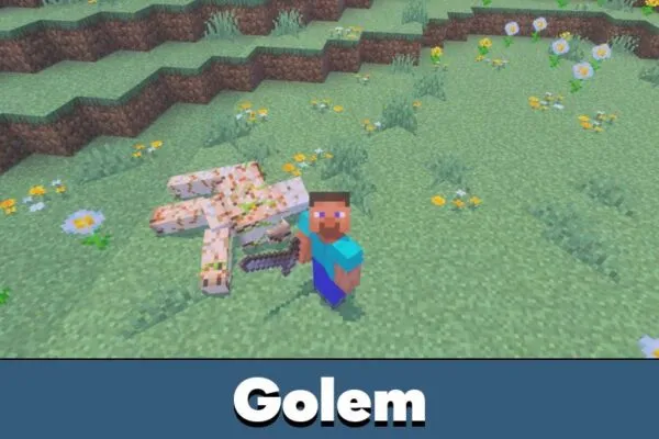Golem from Item Physics Pro Mod for Minecraft Bedrock