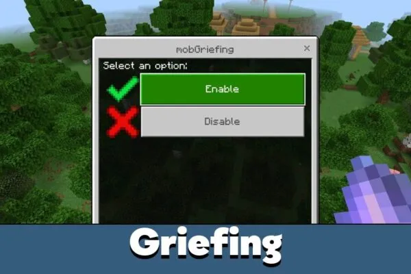 Griefing from Advance Settings Mod for Minecraft PE