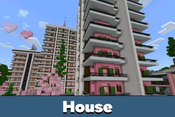 House from Lovely City Map for Minecraft PE