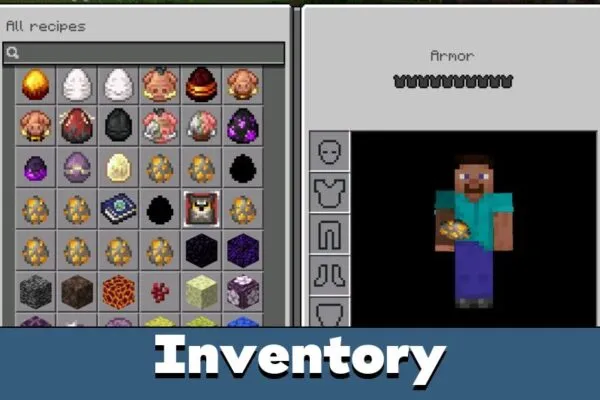 Inventory from Owls Mod for Minecraft PE