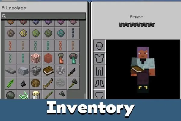 Inventory from Stone Age Mod for Minecraft PE