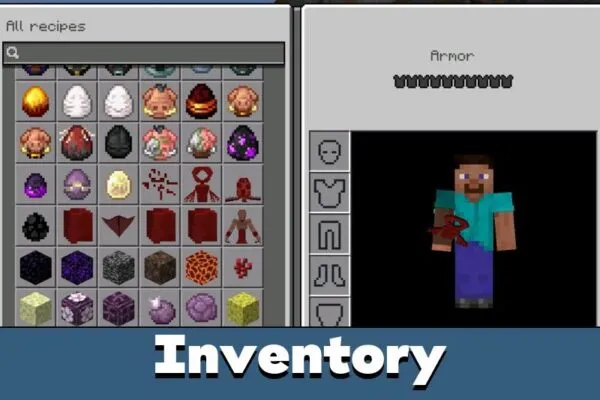 Inventory from Vita Carnis The Giants Mod for Minecraft PE