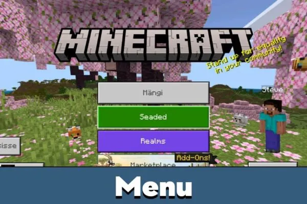 Menu from Estonian Language Texture Pack for Minecraft PE