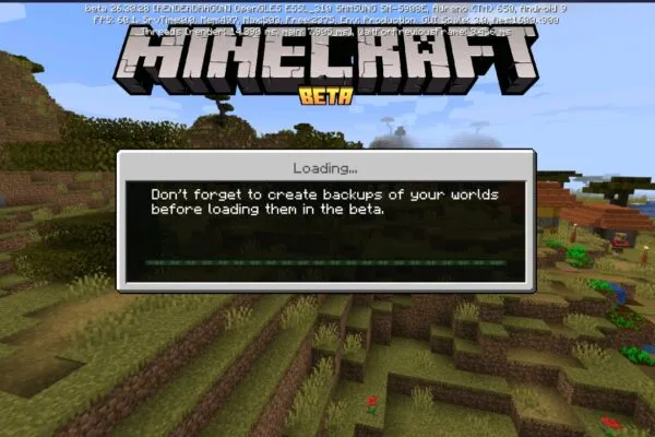 Minecraft 26.30.28 apk loading