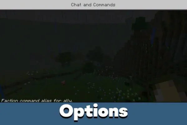 Options from Elite Faction Mod for Minecraft PE