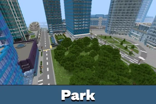 Park from Moscow Map for Minecraft PE