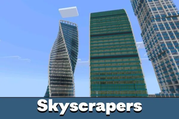 Skyscrapers from Moscow Map for Minecraft PE