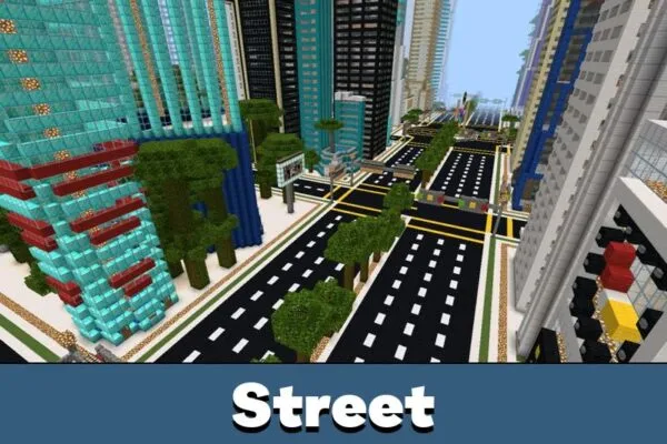 Street from Moscow Map for Minecraft PE