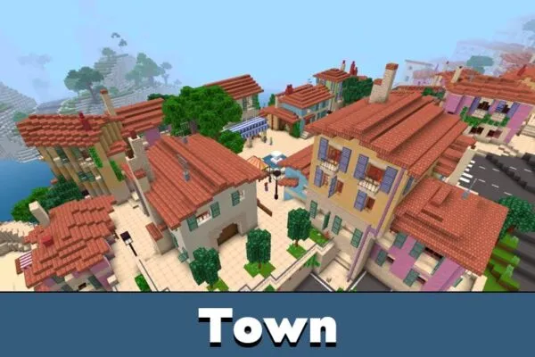 Town from Minions Mod for Minecraft PE