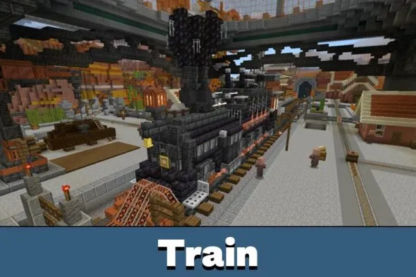Train from Mines Mod for Minecraft PE