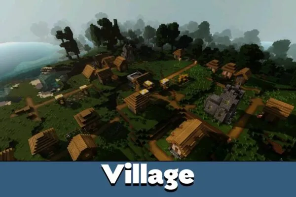 Village from Chara Visual Shader for Minecraft PE