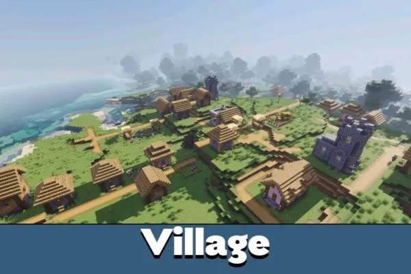 Village from Solace Visuals Shader for Minecraft PE