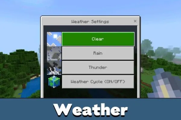 Weather from Advance Settings Mod for Minecraft PE
