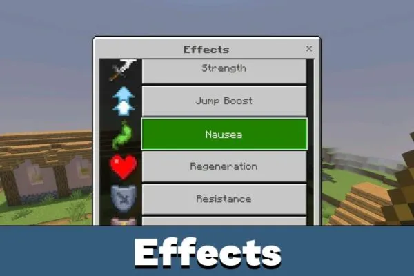 Effects from Cheat Menu for Minecraft PE