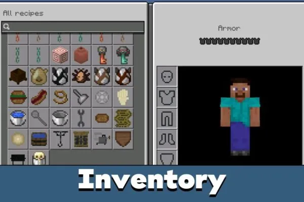 Inventory from Adha Craft Mod for Minecraft PE