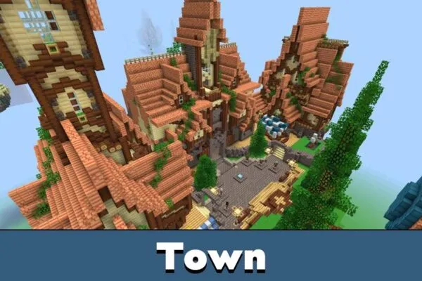 Town from Hypixel Map for Minecraft PE