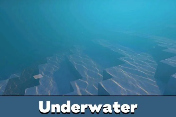 Underwater from Better Vibrant Visuals Shader Minecraft PE