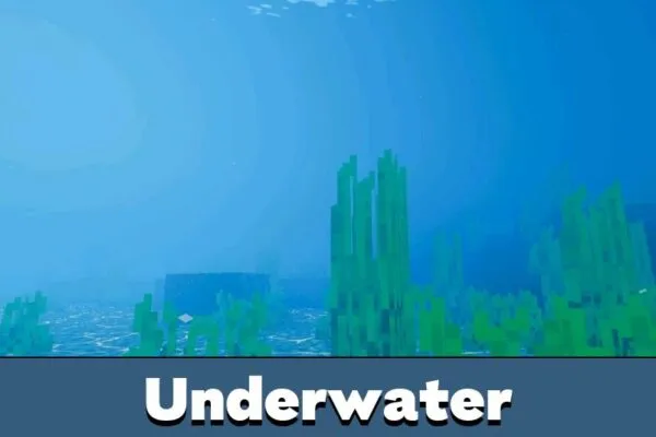 Underwater from Definitive Vibrant Visuals Shader Minecraft PE