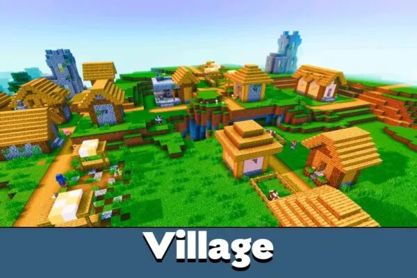 Village from Lumenix Shader for Minecraft PE