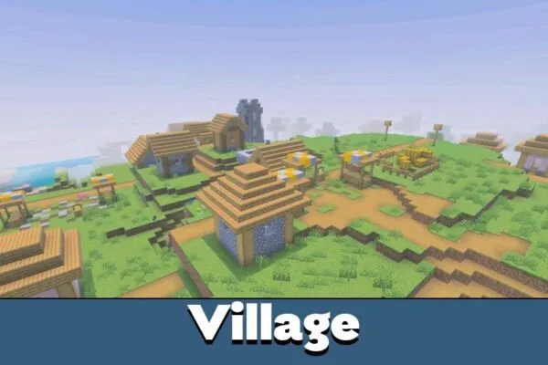 Village from Newb X Dragon Shader Minecraft PE