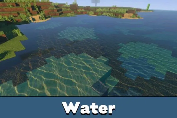 Water from Better Vibrant Visuals Shader Minecraft PE