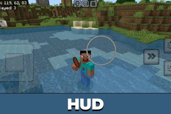 HUD from Java Saturation and Regeneration Mod for Minecraft PE