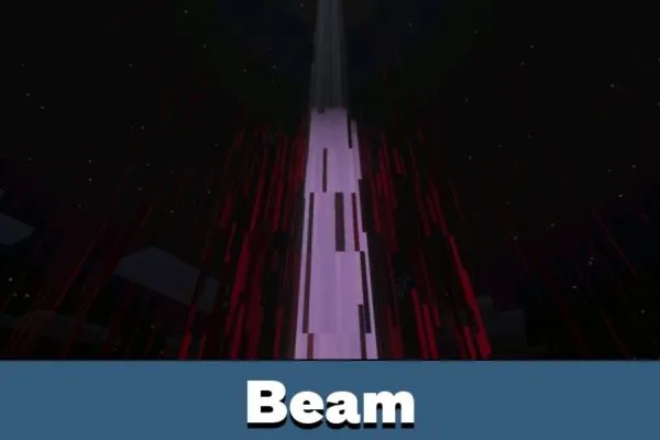Beam from Orbital Railgun Mod for Minecraft PE