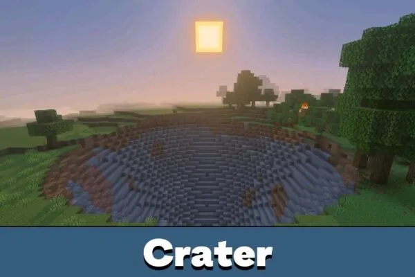 Crater from Orbital Railgun Mod for Minecraft PE