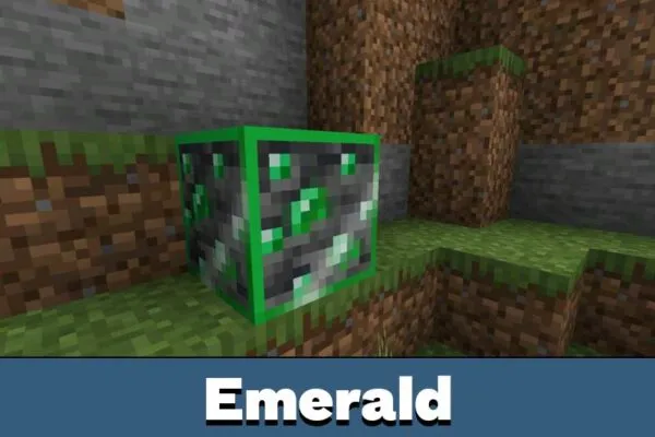 Emerald from Glowing Ores Texture Pack for Minecraft PE