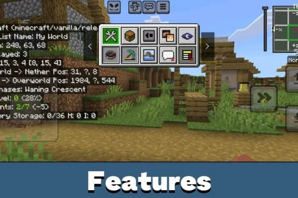 Features from Deesse UI Texture Pack for Minecraft PE