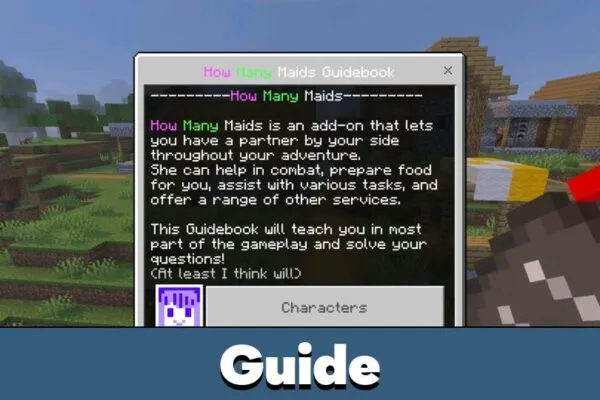 Guide from How Many Maids Mod for Minecraft PE