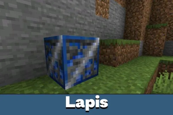 Lapis from Glowing Ores Texture Pack for Minecraft PE