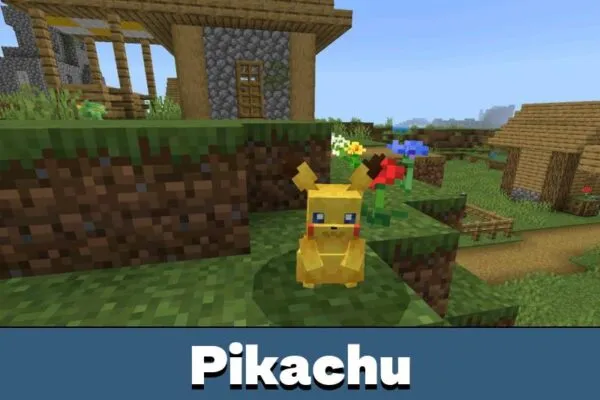 Pikachu from Pokemon Mod for Minecraft PE