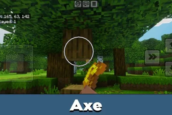 Axe from View Model A&S by Justpals Texture Pack for Minecraft Bedrock
