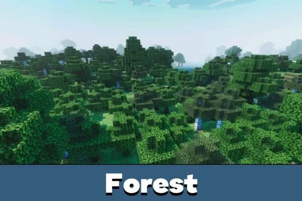 Forest from Trailer Visuals Shader Minecraft PE