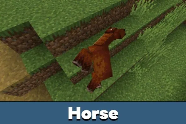 Horse from Real Ragdoll Mod for Minecraft Bedrock