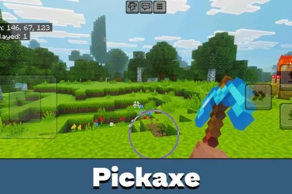 Pickaxe from View Model A&S by Justpals Texture Pack for Minecraft Bedrock
