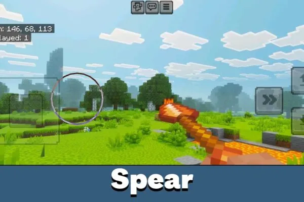 Spear from View Model A&S by Justpals Texture Pack for Minecraft Bedrock