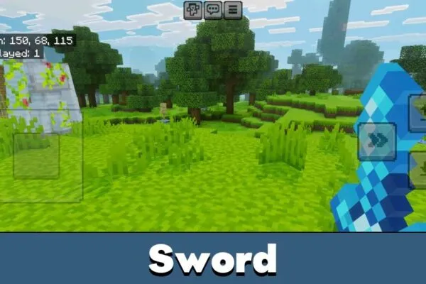 Sword from View Model A&S by Justpals Texture Pack for Minecraft Bedrock
