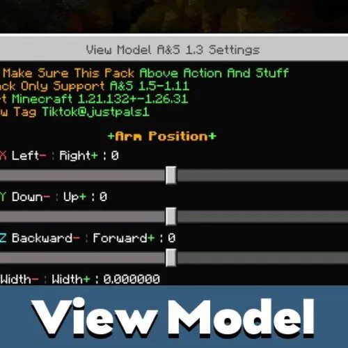 View Model A&S by Justpals Texture Pack for Minecraft Bedrock