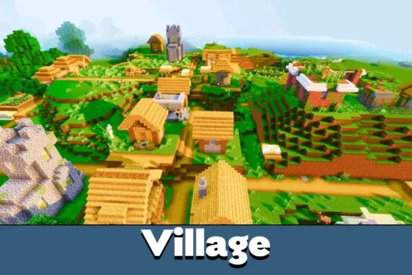 Village from Nexora Visuals Shader for Minecraft PE
