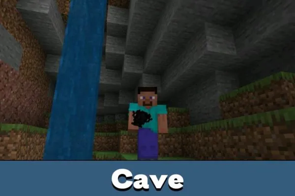 Cave from The Anomaly Rephased mod for Minecraft Bedrock