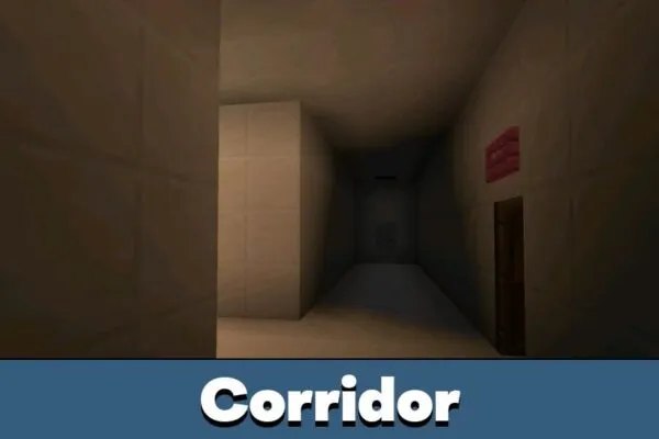 Corridor from The Strange Passenger Horror Map for Minecraft Bedrock