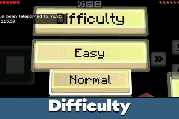 Difficulty from Cube Breakers Map for Minecraft Bedrock