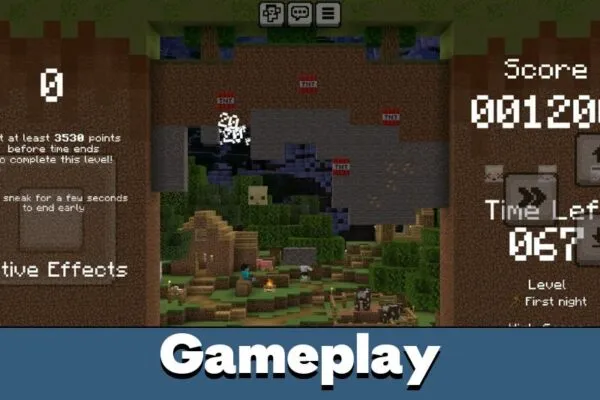 Gameplay from Cube Breakers Map for Minecraft Bedrock