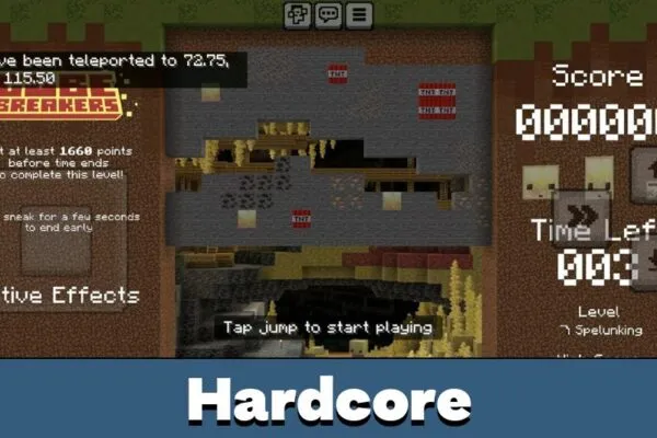Hardcore from Cube Breakers Map for Minecraft Bedrock