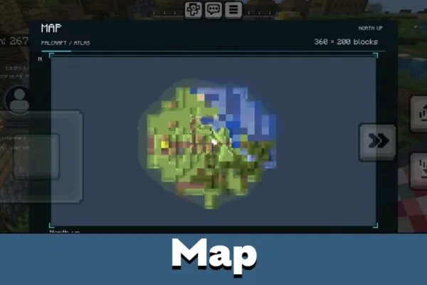 Map from Palcraft Mod for Minecraft Bedrock