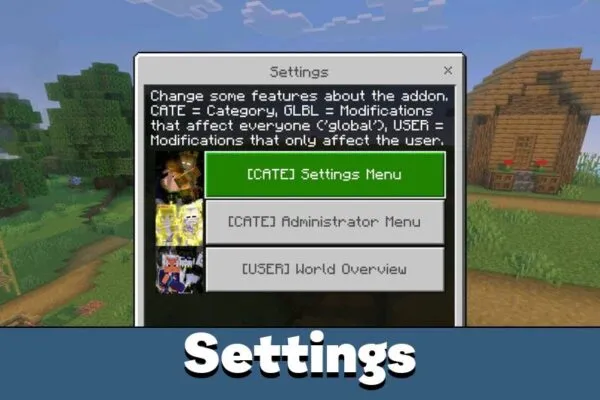 Settings from Requiem Rising Mod for Minecraft Bedrock