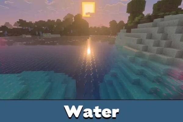 Water from Newb x Zacraft Shader for Minecraft Bedrock