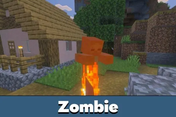 Zombie from Newb x Zacraft Shader for Minecraft Bedrock
